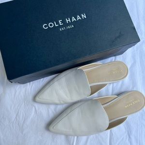 Cole Haan - White Leather Mules - 9